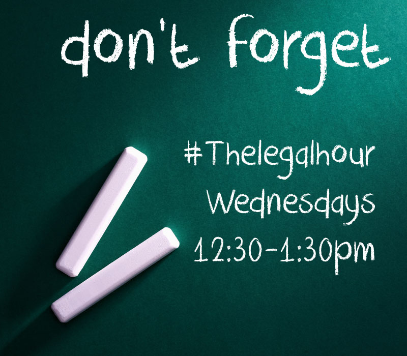 Don't forget to join us for #thelegalhour tomorrow - 12.30-1.30pm ⚖️🕧

#lawfirms #legalnews #legalblogs #legalinfo #legalguides