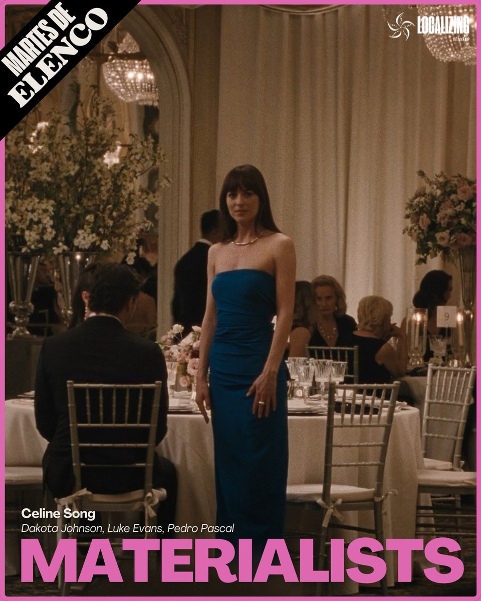 Localizing_St's tweet image. 🎬 Materialists (2024) de Celine Song.
Una comedia dramática que reflexiona, con humor ácido, sobre el amor, el dinero y la ambición en el mundo actual.

👉 ¡Ya en cines!
#martesdeelenco #recomendacion #localizingstudio #almanaquecinefilo