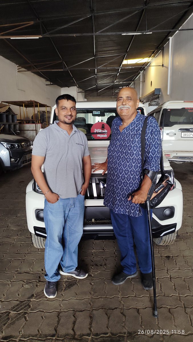 Glitch in new vehicle and shut off sign  shiv shakti motors Madhubani,staff yet not in as it was just 9=30 but here comes Sagar, no worries we will fix it you sit inside relax, tea coffe and in no time vehicle is ready that is why mahindra <a href="/anandmahindra/">anand mahindra</a>