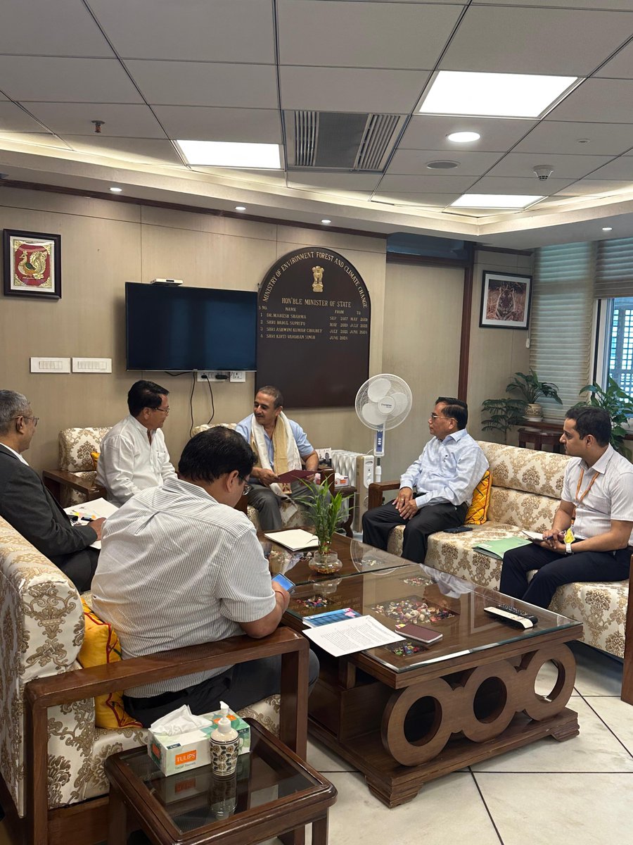 Kirti Vardhan Singh (@kvsinghmpgonda) on Twitter photo Happy to meet the Hon’ble Minister for Environment and Forest of Arunachal Pradesh, Shri <a href="/wangki_lowang/">Wangki Lowang</a> ji, in New Delhi today.
Highlighted the vital role of local communities and appreciated their efforts in forest conservation.
Discussed the integration of advanced Happy to meet the Hon’ble Minister for Environment and Forest of Arunachal Pradesh, Shri <a href="/wangki_lowang/">Wangki Lowang</a> ji, in New Delhi today.
Highlighted the vital role of local communities and appreciated their efforts in forest conservation.
Discussed the integration of advanced