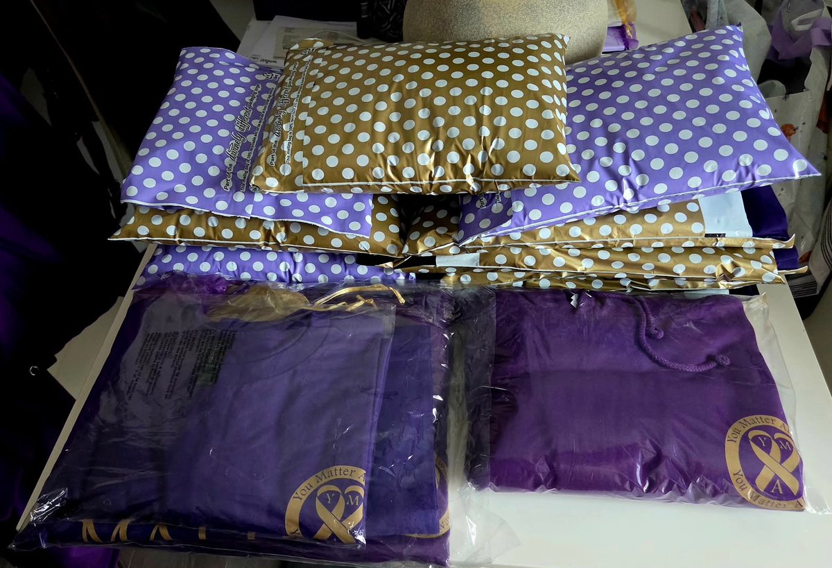 The second batch of You Matter Always merchandise orders are packed &amp; ready to be posted or delivered to their owners 💜💜💜.

Thank you for the kind messages so far about how lovely &amp; meaningful the merchandise is and how the hoodies are like a warm hug 🫂 💜🫂 #YouMatterAlways