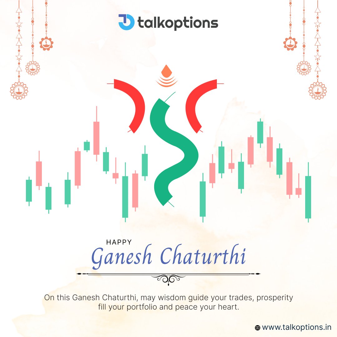 talk_options's tweet image. Happy Ganesh Chaturthi! May Lord Ganesh remove all obstacles and fill your life with joy and wisdom.

#GaneshChaturthi #TalkOptions #GanpatiBappaMorya #GaneshUtsav #FestivalOfJoy #GaneshFestival #OptionsTrading