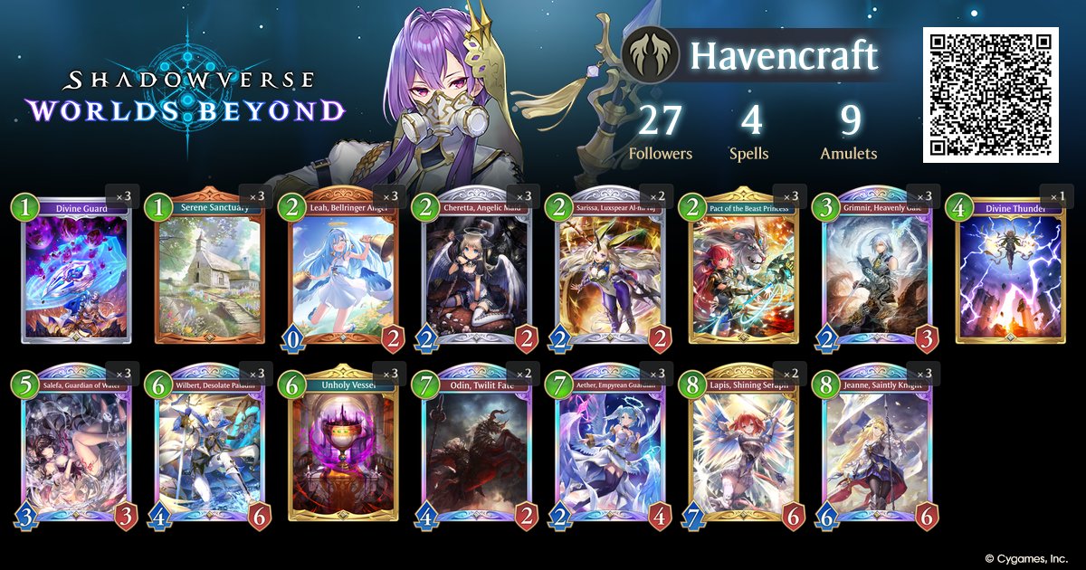 Haxo03's tweet photo. 10 wins in a row with Ward Haven ✅ Now it’s time to see how things go with Marwynn, Despair Manifest 👀🔥 #gaming #ranked #shadowverseworldsbeyond https://t.co/hjuMbKsxvR