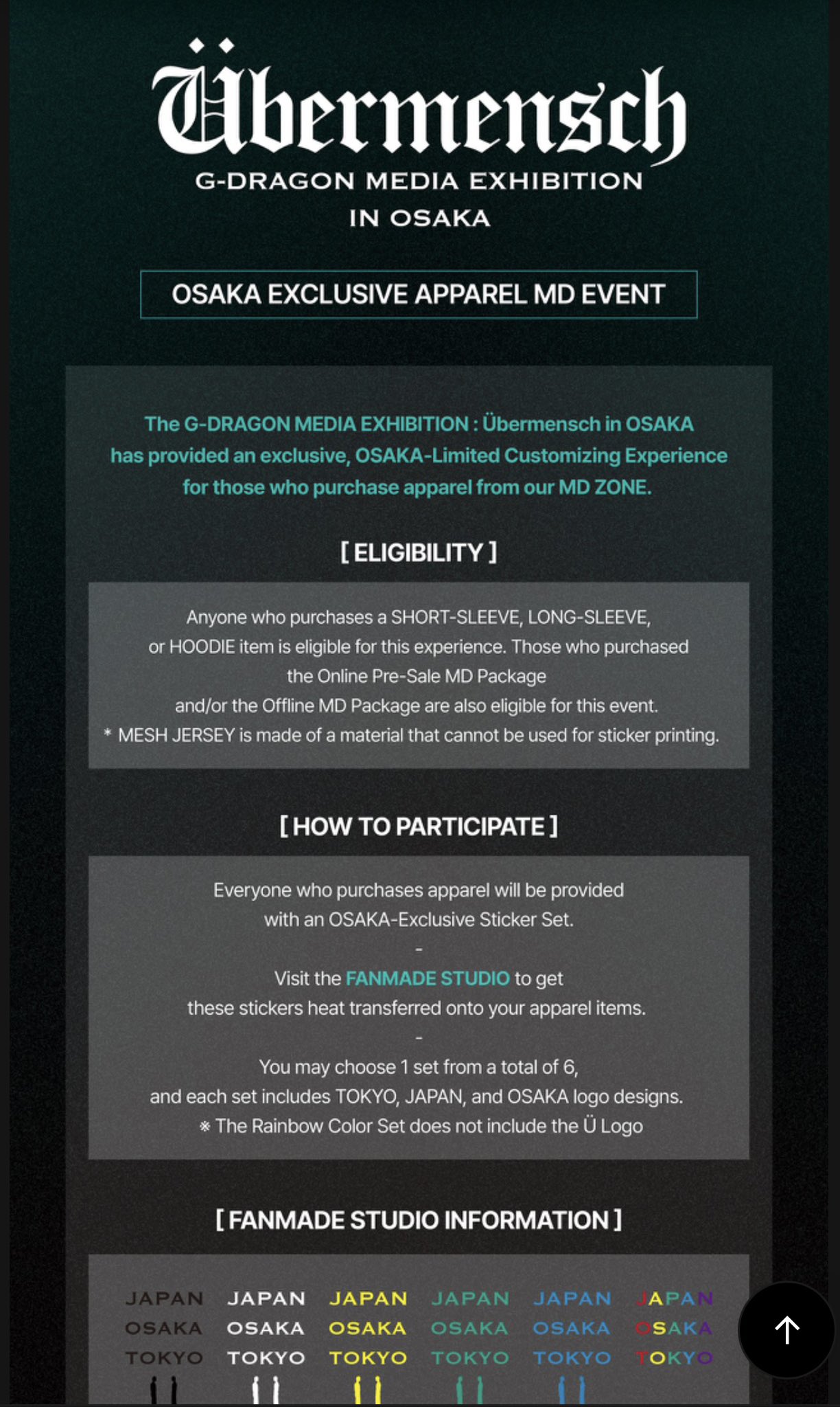 Gdragon exhibition umbrella set 2