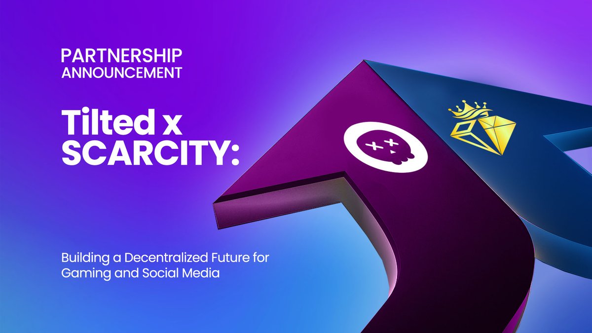 tiltedxyz's tweet image. 🚀 Tilted x SCARCITY Partnership 🌐🎮

The future of digital ownership is here. 

Tilted, the gamified streaming platform turning gameplay into value, is teaming up with @Scarcity_web3, the decentralized social media network built to give users back control of their data and…