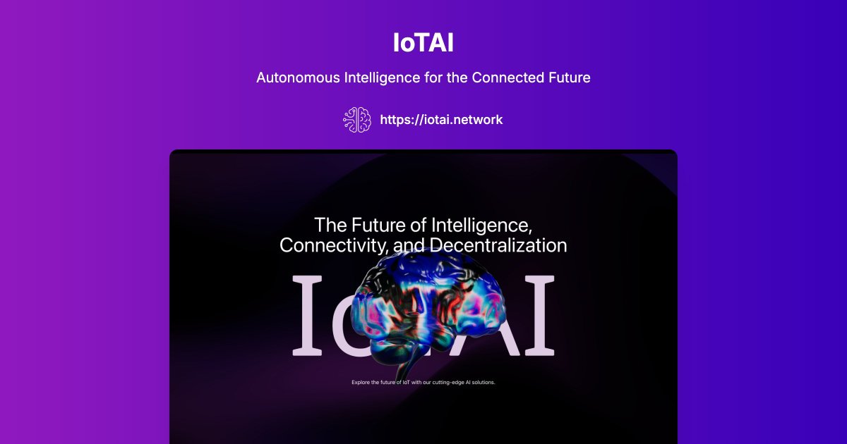 gem_insider's tweet image. if $IOTAI just reaches SushiSwap’s $235M market cap, that’s a 94x profits from here.

hit Uniswap’s $7B? you’re looking at a 2,700x. 

@IoTAI_network thinks and executes:

- AI-powered routing &amp;amp; natural language swaps 
- MEV protection + &amp;lt;2% revert rate 
- no dApp hopping for…