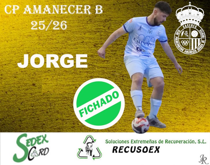 AmanecerCp's tweet photo. FICHAJE -CP AMANECER "B"

Jorge 

Procedente del San José "fútbol sala"

Bienvenido al club Gualdinegro 🐝
⚫🟡⚫🟡⚫🟡⚫🟡⚫🟡⚫ https://t.co/s0CCZp9nLR
