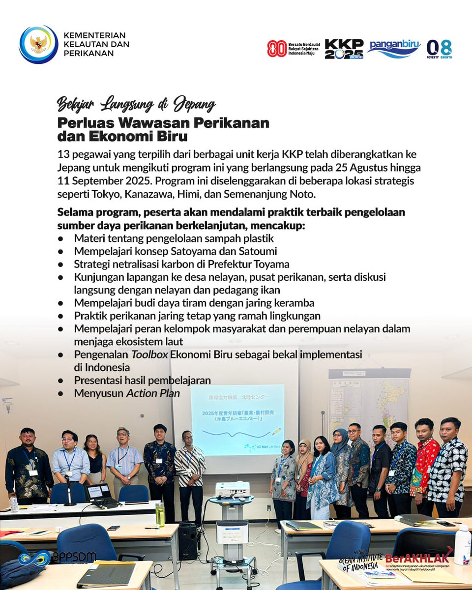 BPPSDM - KP POLTEK KP PANGANDARAN (@kp_pangandaran) on Twitter photo Program ini dirancang untuk meningkatkan kapasitas teknis, kepemimpinan, dan jejaring internasional generasi muda Indonesia di sektor Kelautan dan Perikanan
#PanganBiru #2025KKPRiseTogether #SDMKP #SDMUnggul #PelatihanKP #BPPSDMKP <a href="/kkpgoid/">KKP RI</a> <a href="/saktitrenggono/">Sakti Wahyu Trenggono</a> <a href="/in_radiarta/">INRadiarta</a> Program ini dirancang untuk meningkatkan kapasitas teknis, kepemimpinan, dan jejaring internasional generasi muda Indonesia di sektor Kelautan dan Perikanan
#PanganBiru #2025KKPRiseTogether #SDMKP #SDMUnggul #PelatihanKP #BPPSDMKP <a href="/kkpgoid/">KKP RI</a> <a href="/saktitrenggono/">Sakti Wahyu Trenggono</a> <a href="/in_radiarta/">INRadiarta</a>