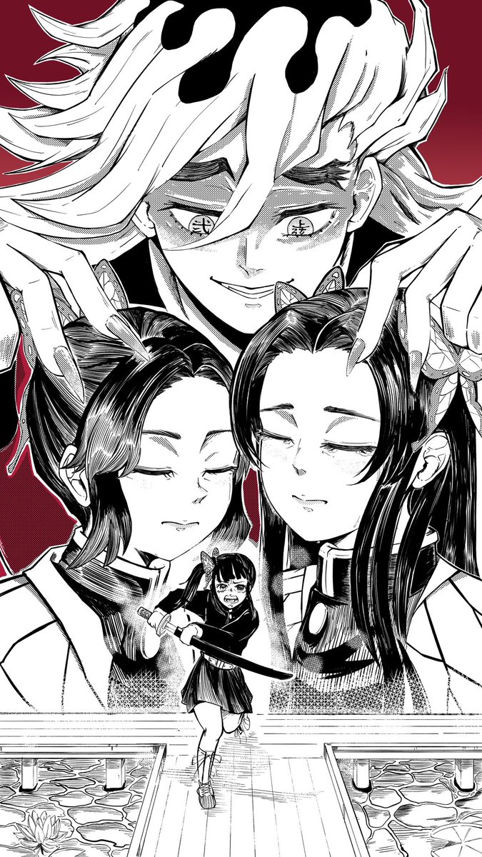 胡蝶姉妹 対 童磨 を描いてみました！ #鬼滅の刃 #DemonSlayer #art