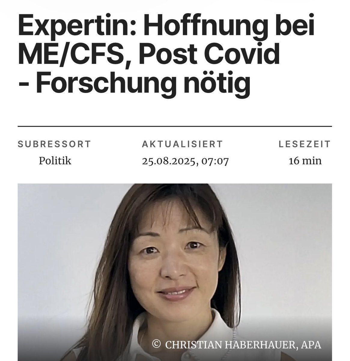 Ralf Wittenbrink (@rwittenbrink) on Twitter photo Akiko Iwasaki <a href="/VirusesImmunity/">Prof. Akiko Iwasaki</a> warnt vor kumulativen Schäden: "Je mehr Infektionen man anhäuft, desto mehr Schäden können sich im Körper ansammeln."
Prävention sei der "beste Weg". Neben Impfungen nannte Iwasaki auch Masken und "saubere Luft" in Innenräumen, etwa durch … Akiko Iwasaki <a href="/VirusesImmunity/">Prof. Akiko Iwasaki</a> warnt vor kumulativen Schäden: "Je mehr Infektionen man anhäuft, desto mehr Schäden können sich im Körper ansammeln."
Prävention sei der "beste Weg". Neben Impfungen nannte Iwasaki auch Masken und "saubere Luft" in Innenräumen, etwa durch …