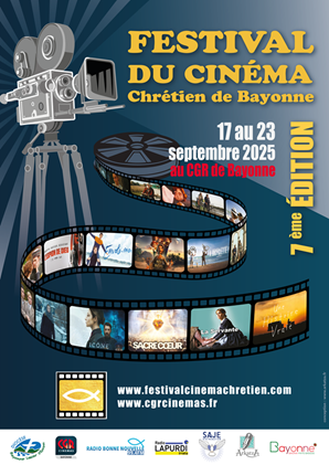 7ème édition du Festival du Cinéma Chrétien de Bayonne du mercredi 17 au mardi 23 septembre au CGR de Bayonne.
Informations : festivalcinemachretien.com
Réservations : cgrcinemas.fr/evenements/459…

<a href="/CGRCinemas/">CGR Cinémas</a>