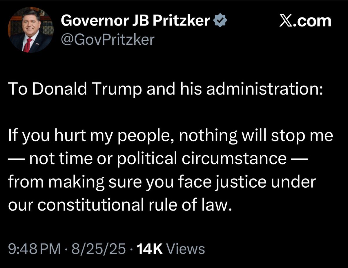 Does this seem like a threat from Chicago Governor Pritzker?