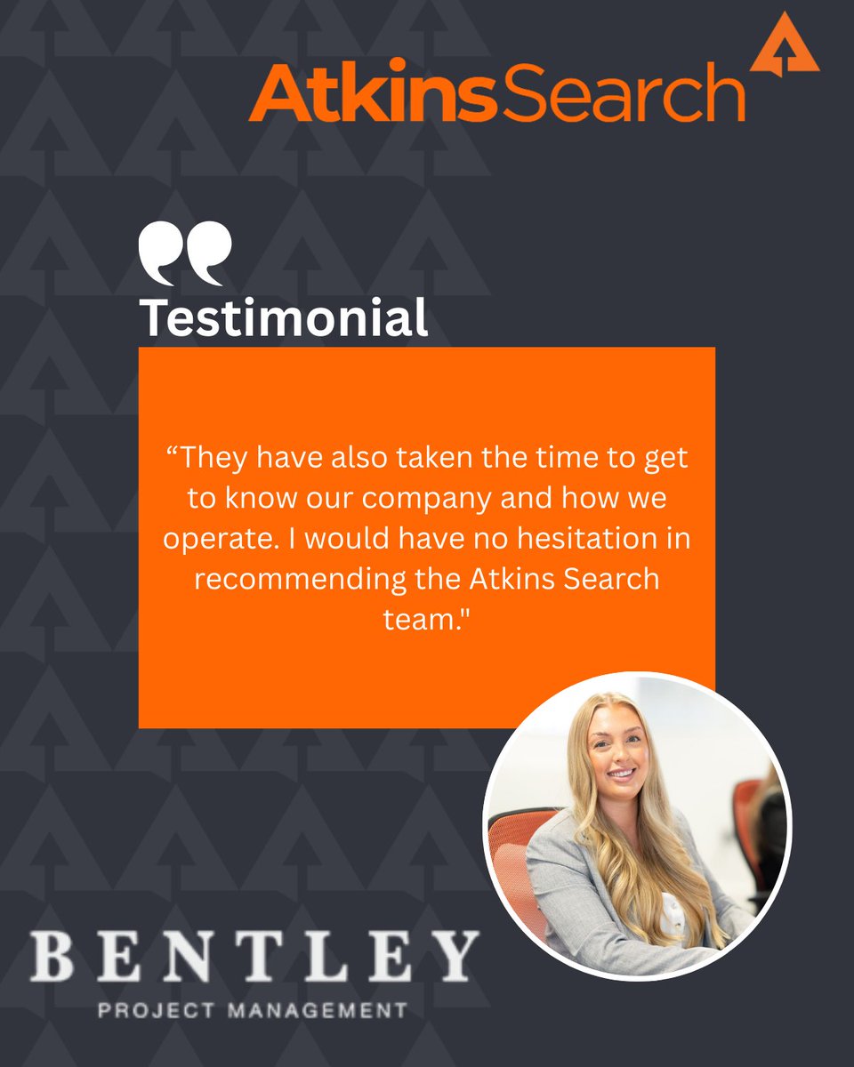 Why <a href="/BentleyProject/">Bentley Project Management</a> choose Atkins Search Recruitment!
#careers #construction