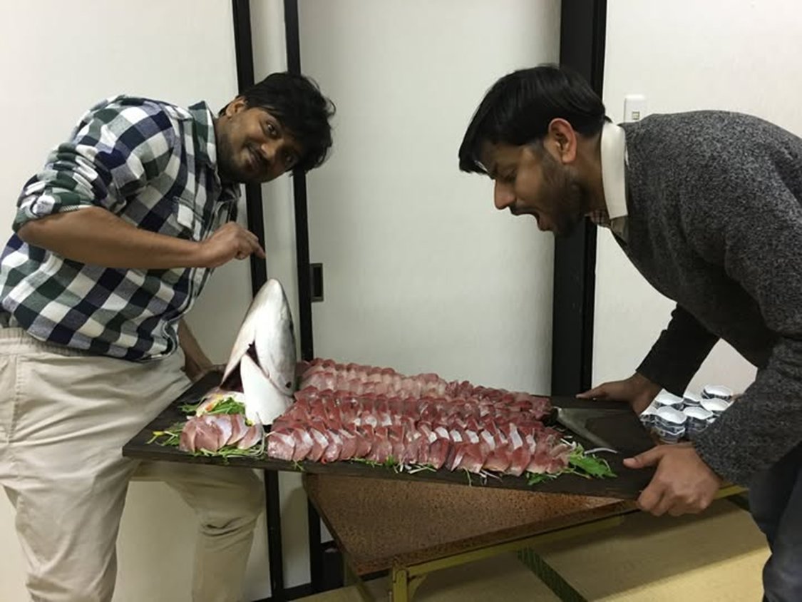 Me, after meeting a Bengali guy in Japan. Too much fishy

<a href="/payal_jos/">Dr. Payal Joshi</a> <a href="/NobuhiroYanai/">Nobuhiro Yanai</a>