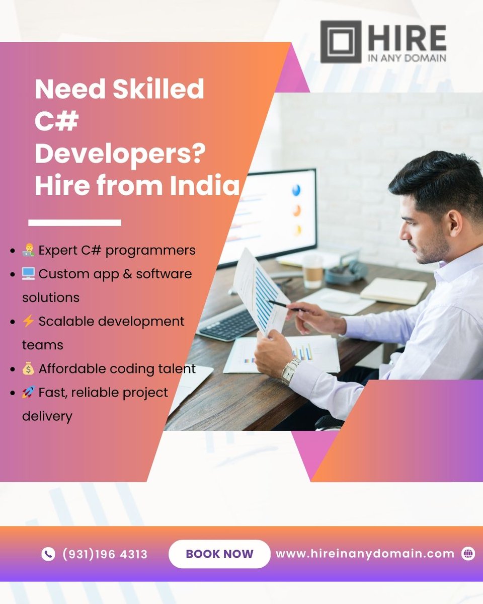 hireinanydomain's tweet image. 💻 Build top-performing applications with Dedicated C# Programmers in India📩 sales@hireinanydomain.com 🌐 hireinanydomain.com
Visit: hireinanydomain.com/hire-c-develop…
#HireDedicatedCSharpProgrammersIndia #CSharpDevelopersIndia #CSharpExperts #HireCSharpDevelopers #OutsourceCSharpIndia
