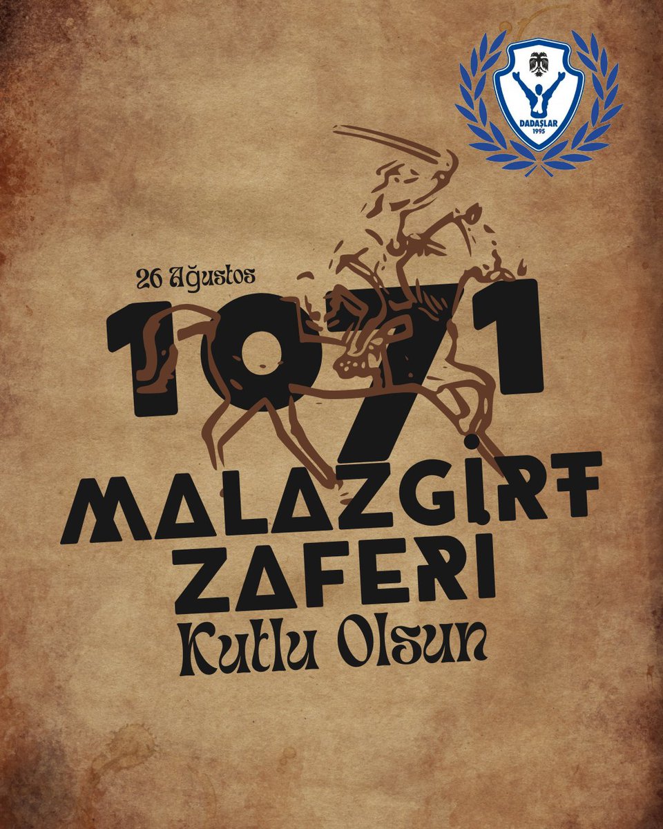 Ebedî vatanımızın mührü Malazgirt Zaferimizin 954. yıldönümünü kutluyor, Anadolu'yu bizlere vatan kılan ecdadımızı, rahmet ve minnetle yad ediyoruz...
🇹🇷🇹🇷🇹🇷

#MalazgirtZaferi