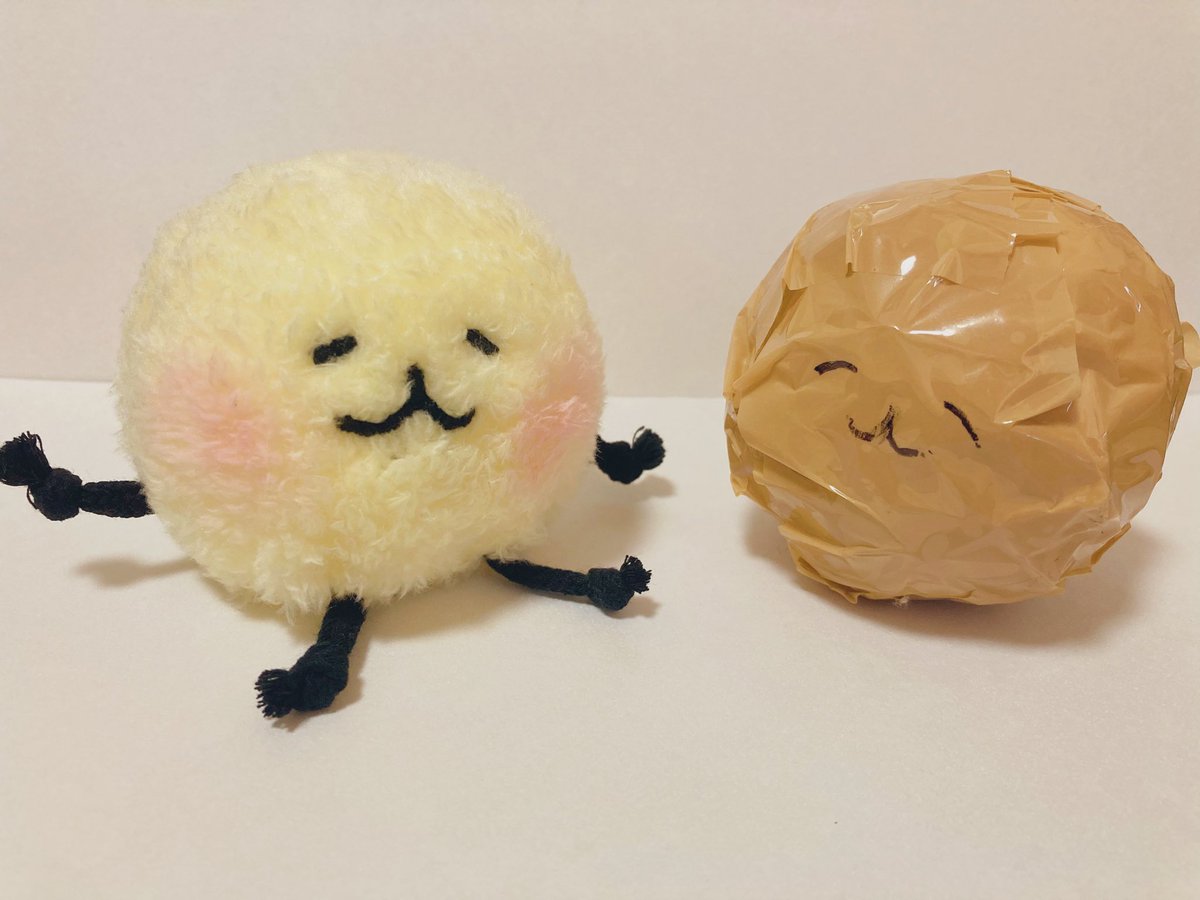 えもじの子のぬいぐるみ作った( ᷇ᵕ ᷆ ) 茶色い子から型紙作って