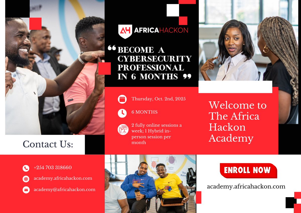 Bright Mawudor,PhD (@brightzeed) on Twitter photo How to Become a Cybersecurity Expert (The Right Way)
Learning cybersecurity isn’t a one-time lesson. It’s a continuous journey that needs practice, curiosity, and the right methodology. Here’s how we approach it at <a href="/AfricaHackon/">AfricaHackOn</a> Academy ⬇️
/1 How to Become a Cybersecurity Expert (The Right Way)
Learning cybersecurity isn’t a one-time lesson. It’s a continuous journey that needs practice, curiosity, and the right methodology. Here’s how we approach it at <a href="/AfricaHackon/">AfricaHackOn</a> Academy ⬇️
/1