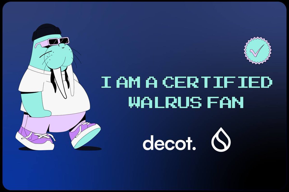 🗣 Walrus OG's Attention 

👉 Sign &amp; Claim NFT Now

👉 dev.decot.io

Note : Email Verification May Take Time - So Keep Trying