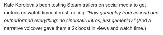 Raw Gameplay outperforms cinematic trailers on social. 

Can confirm this from Anichess - best performing reels are raw gameplay, same as ads.
