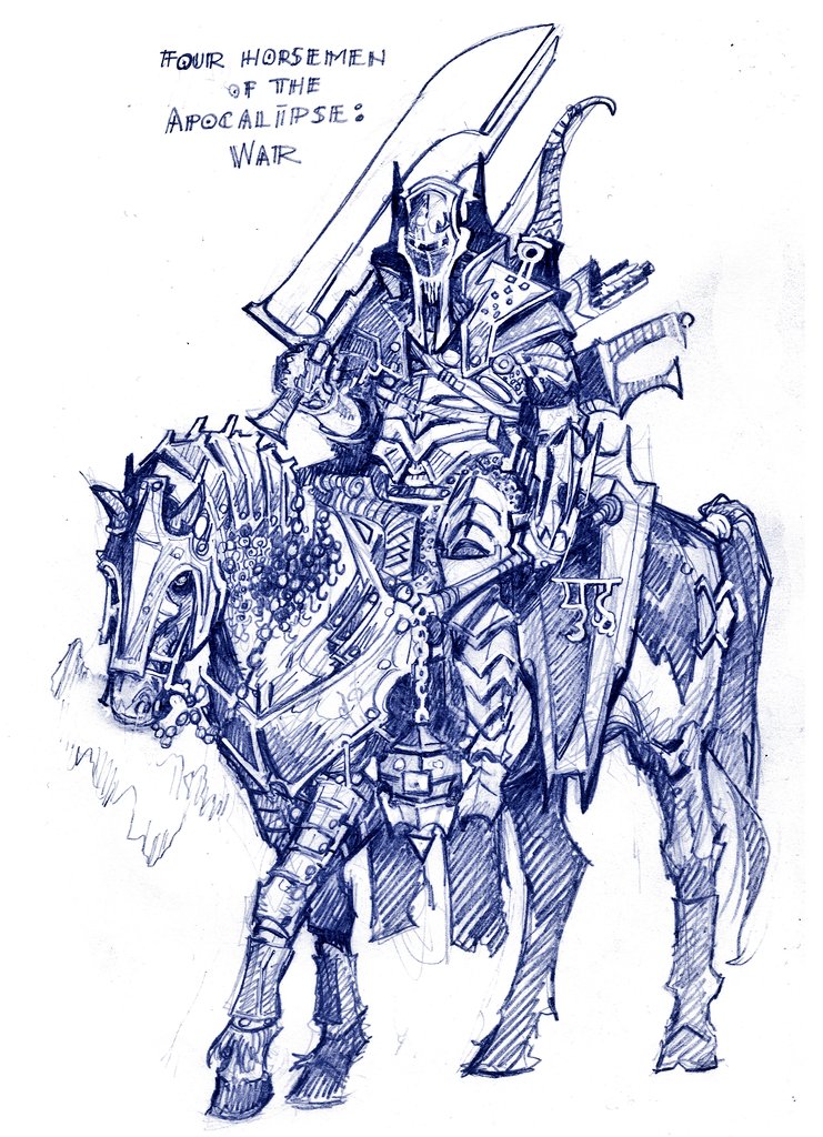 The FourHorsemen of Apocalypse: War.

#Bible #war #rider #fantasy