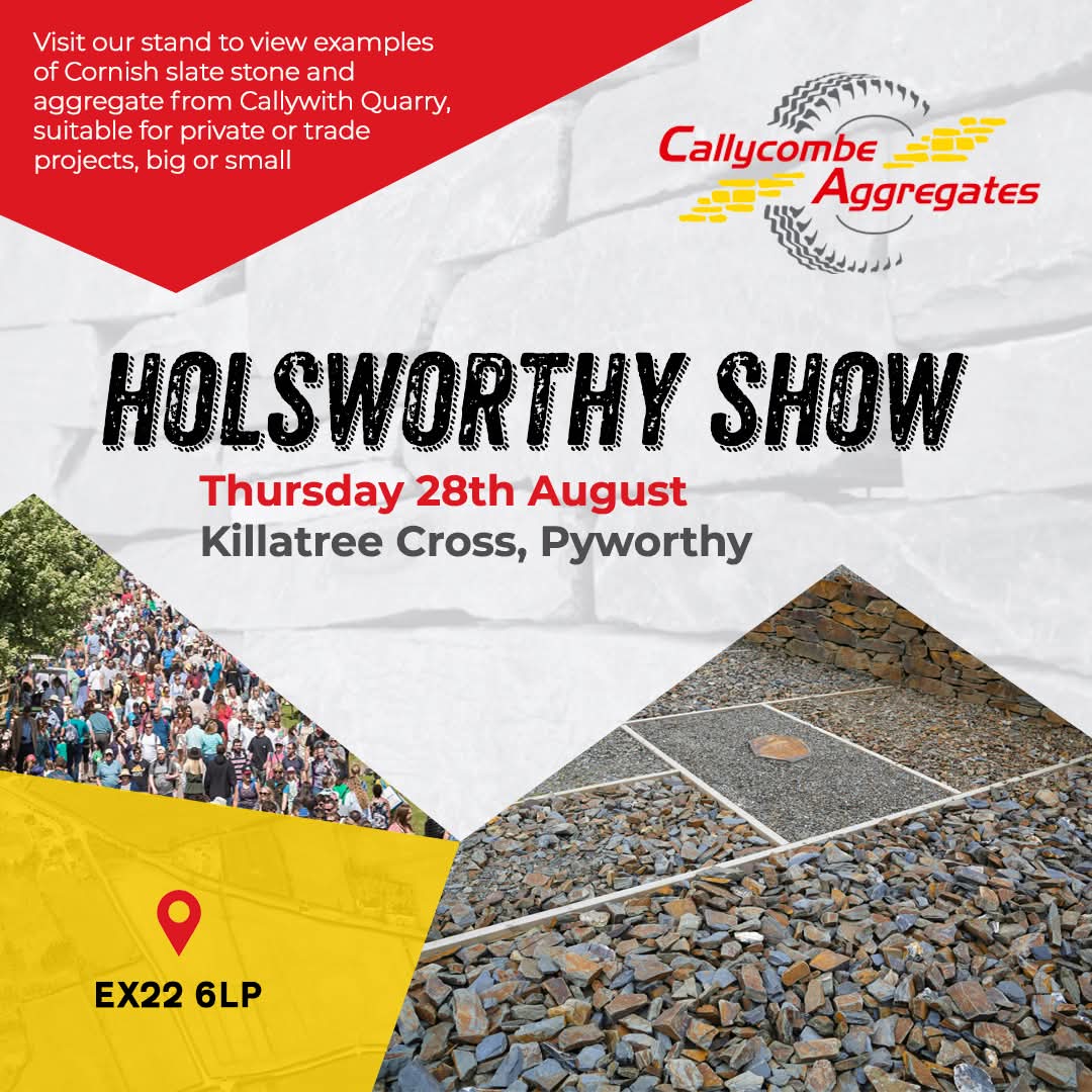 Callycombe Aggregates will be at Holsworthy Show this Thursday, complete with their stand of quality stone samples, plenty of information on what they can offer as well as giving away another one of the popular Callycombe remote controlled excavators! 
See you there!