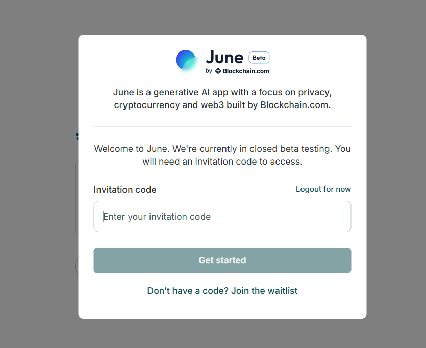 KRIPTO GÖZ (@goz_kripto) on Twitter photo JUNE AI Waitlist için Kayıt İşlemi 🪂
✔️$600M yatırımlı <a href="/blockchain/">Blockchain.com</a>, June AI'nin beta versiyonunu duyurdu.
✅askjune.ai/app/chat adresinde "sign in" deyip mail giriyoruz. Mailimize gelen kodu yapıştırarak siteye giriş sağlıyoruz.
👍Sonrasına bir davet kodu bulup onu da JUNE AI Waitlist için Kayıt İşlemi 🪂
✔️$600M yatırımlı <a href="/blockchain/">Blockchain.com</a>, June AI'nin beta versiyonunu duyurdu.
✅askjune.ai/app/chat adresinde "sign in" deyip mail giriyoruz. Mailimize gelen kodu yapıştırarak siteye giriş sağlıyoruz.
👍Sonrasına bir davet kodu bulup onu da