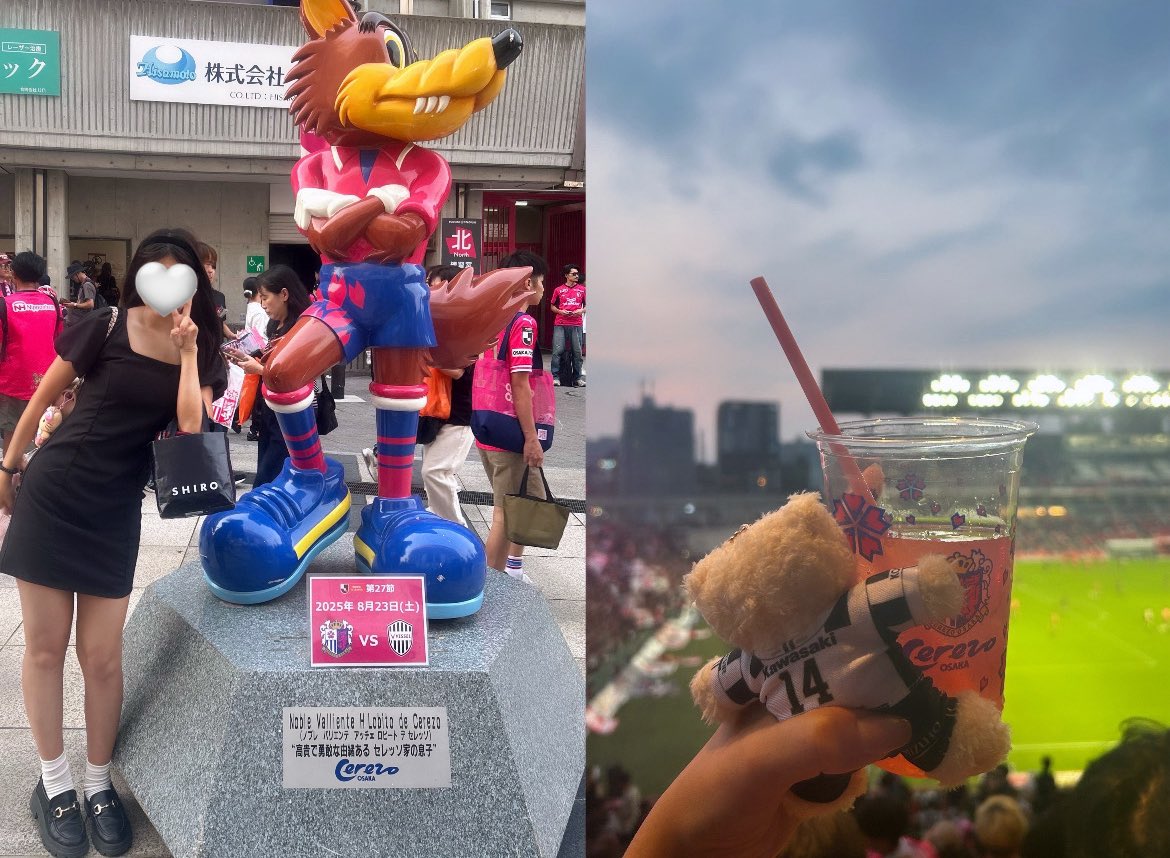 ほぼ当日に行くの決めた😻🎵ｗｗｗｗｗ絶対に勝ってほしかったですが、、、ひさしぶりの観戦たのしすぎ(ᐢ 👍🏻 ߹ㅁ߹ ᐢ)👍🏻モチベ🆙#ヴィッセル神戸 #汰木康也