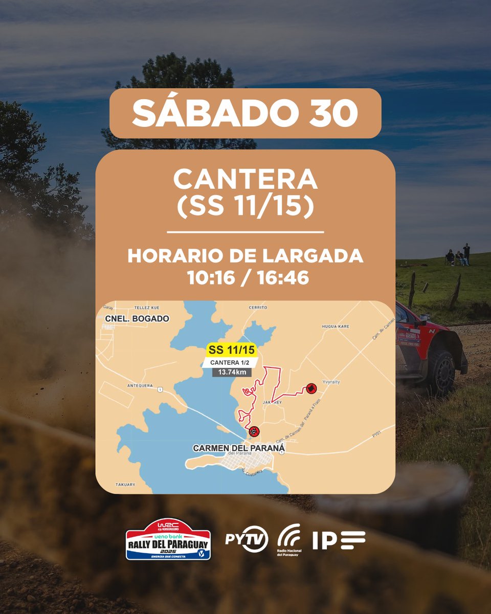 ParaguayTVHD's tweet photo. #RallyDelParaguay #WRC2025 #RallyOfficial https://t.co/KQspILKQ5B