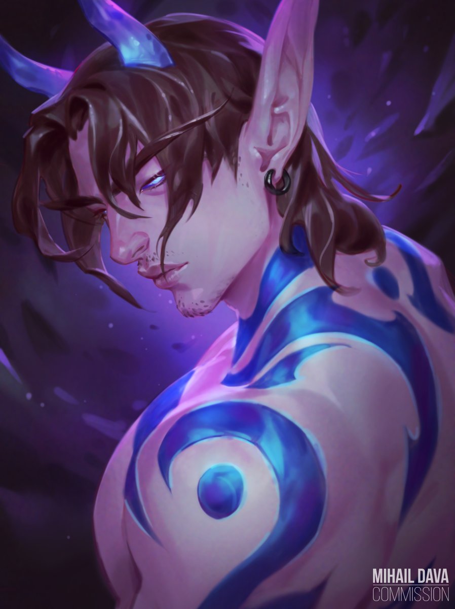 Kyran Darkstar portrait for @/KyranDarkstar 
#warcraft #voiddemonhunter