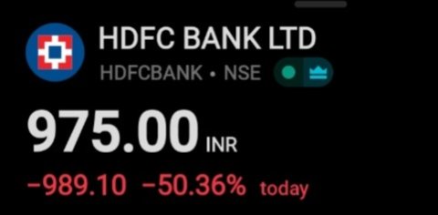 HDFC Bank Share Is Down because of 1:1 Bonus Issue.
Don't spread Fake news People about the Quality of the stock. 
#nifty #HDFCBank
#hdfcbank