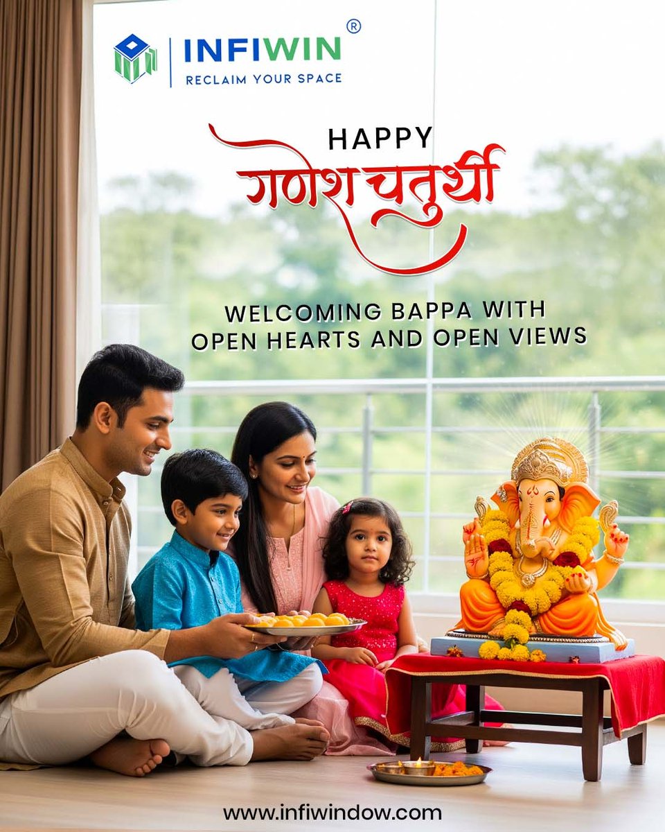 infiwin's tweet photo. A brighter view, a peaceful home, and Bappa’s blessings—may your life be filled with clarity &amp; happiness.
Infiwin wishes you a blessed Ganesh Chaturthi!🙏

#गणेशउत्सव #happyganeshchaturthi #ganeshchaturthi #ganeshutsav #bappa #मंगळमूर्तीमोरया #indiafestival #trending #गणेशचतुर्थी https://t.co/554kOFFkrZ