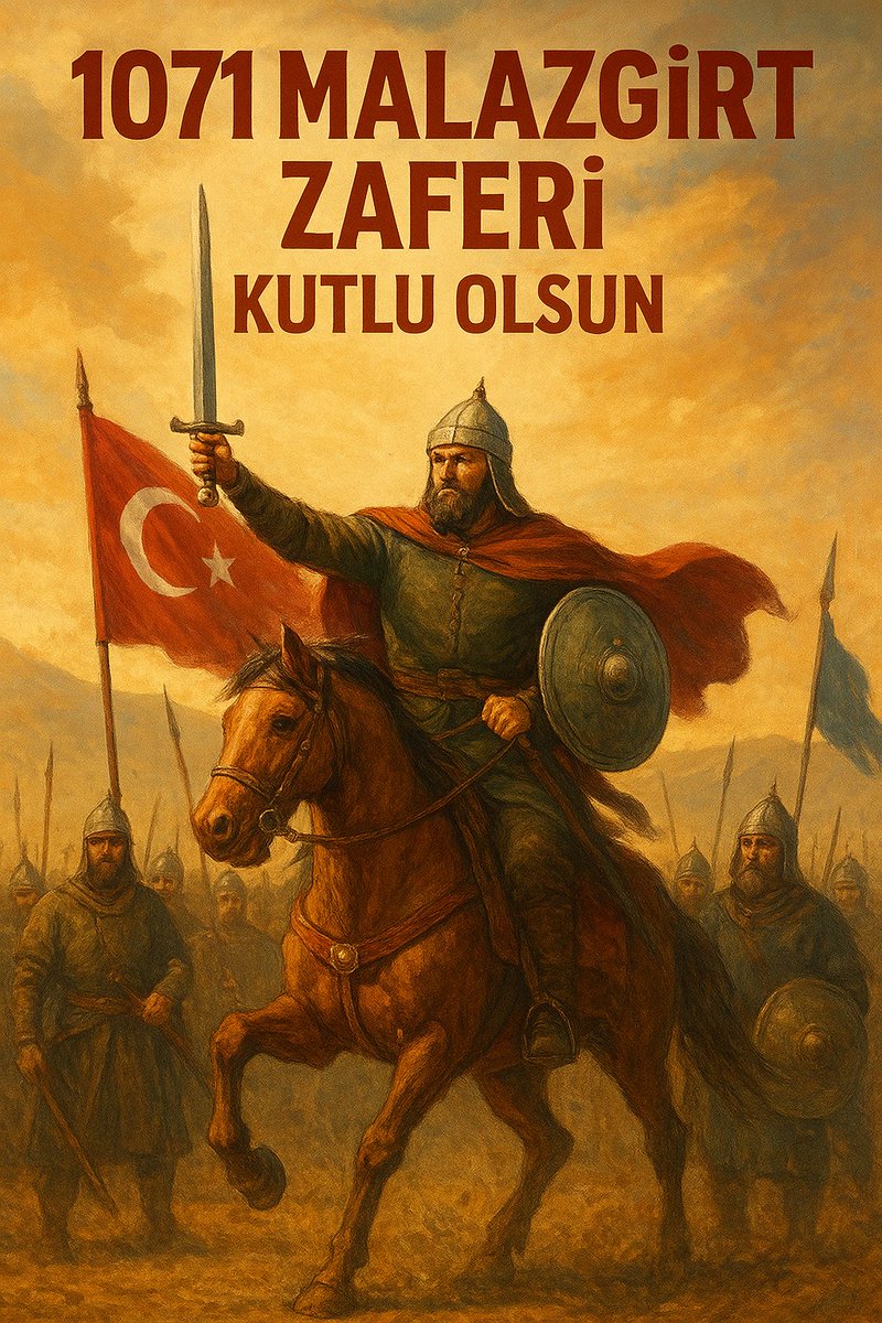 954.yıl önce bizlere Anadolu'nun kapılarını açan, üstünde yaşadığımız kadim toprakları bizlere emanet eden Sultan Alparslan ve kahraman ecdadımızı rahmet ve minnetle anıyorum.
Malazgirt Zaferi’miz kutlu olsun. 
#1071MalazgirtZaferi