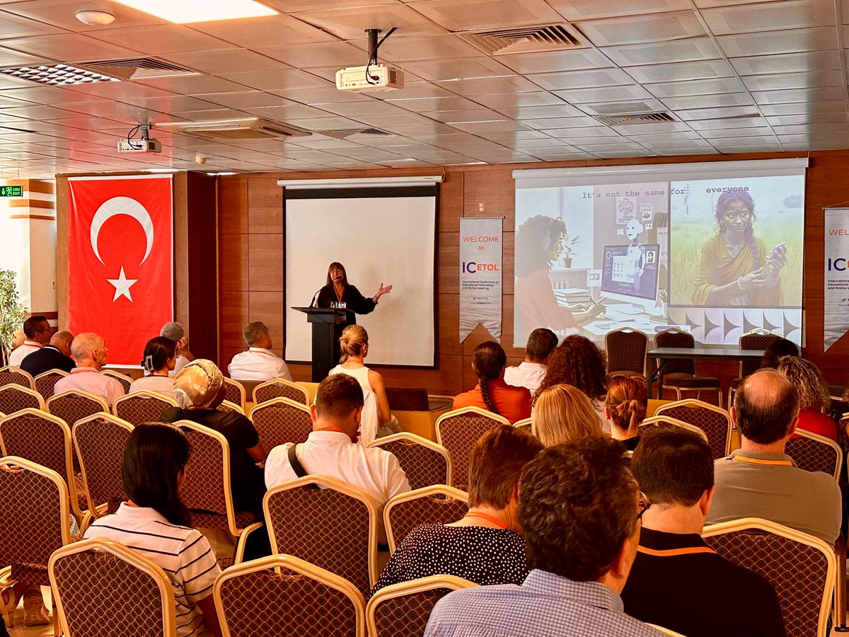 ICETOL1's tweet image. Prof. Dr. Agnes Kukulska-Hulme @agneskh is giving a keynote speech on "Creating equitable multi-agent futures with language learners in the age of AI" #ICETOL25