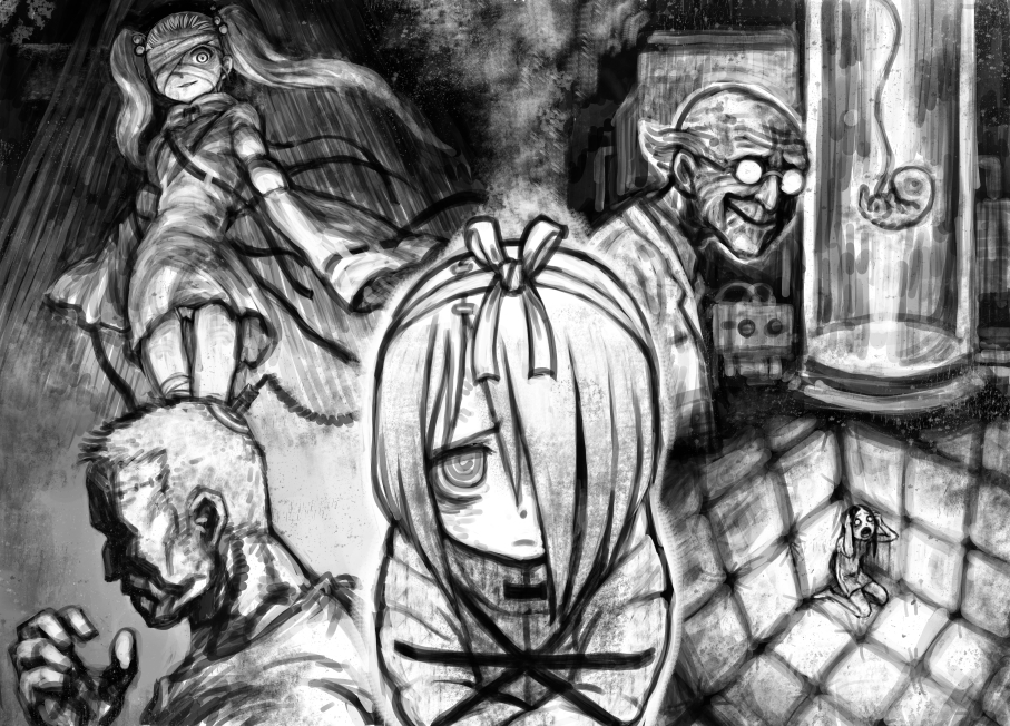 ネクロニカのサプリ歪曲の舞踏に描いた挿絵
まんなかの子はらきすたのつかさではない(描いてからだいぶ経ってからなんか似てることに気づいた) 