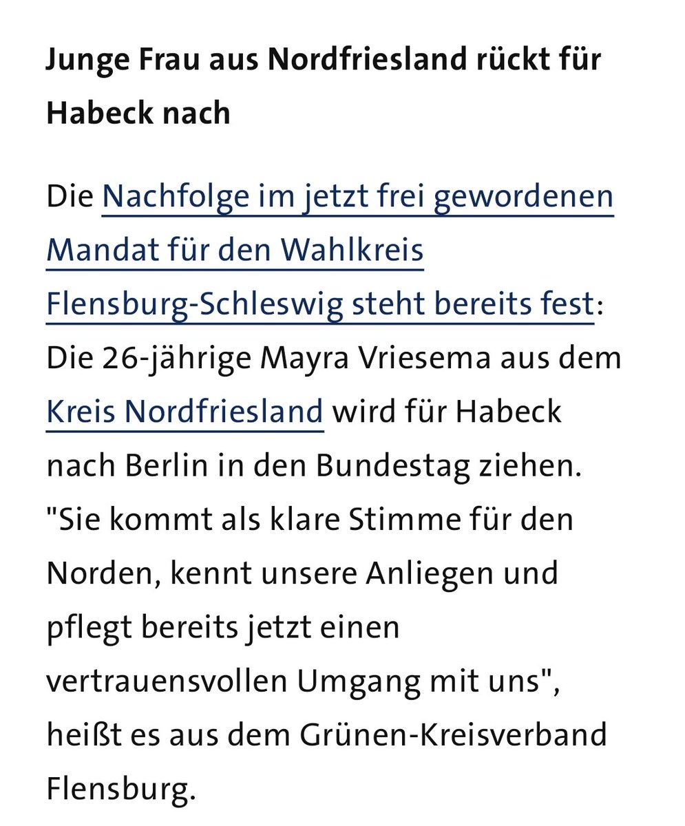 Alles Gute, Mayra. 
#Nordfriesland ✊️