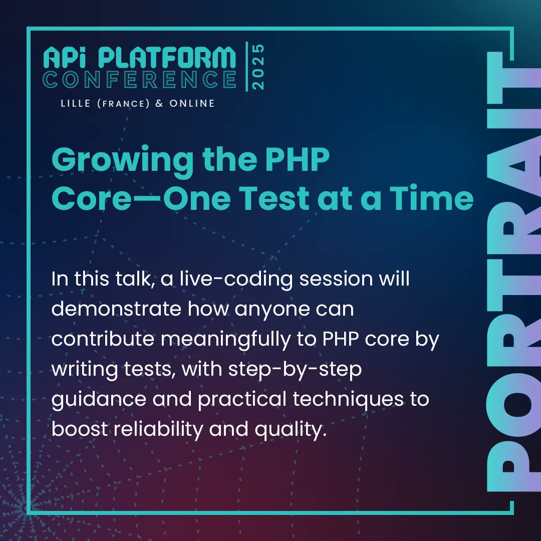 ApiPlatform's tweet image. 🚨 #APIPlatformCon speaker reveal! Meet @realFlowControl, senior software engineer at @datadoghq and a prominent figure in the PHP community. Don’t miss his live-coding session demonstrating how anyone can contribute to PHP core: api-platform.com/con/2025