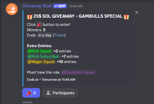 Dem🔥 (@demauxsol) on Twitter photo Huge 25$ $SOL Giveaway in my Discord. ( <a href="/GambullsCasino/">Gambulls.com</a> special )
discord.com/invite/aEYtc3x… Huge 25$ $SOL Giveaway in my Discord. ( <a href="/GambullsCasino/">Gambulls.com</a> special )
discord.com/invite/aEYtc3x…