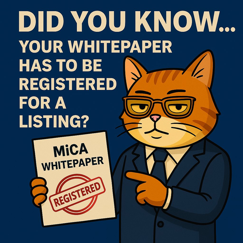 🤔 Did you know… without a registered Whitepaper you’ll never see a real listing?

👉 DM me if you want the playbook.

#MiCA #crypto #cryptocurrency #Solana #BNB #PumpFun #ETH #BTC