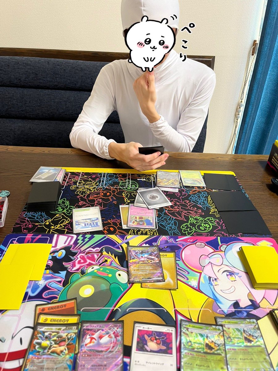 友達の家にポケカしに行ったらちぃかわ出てきたwww