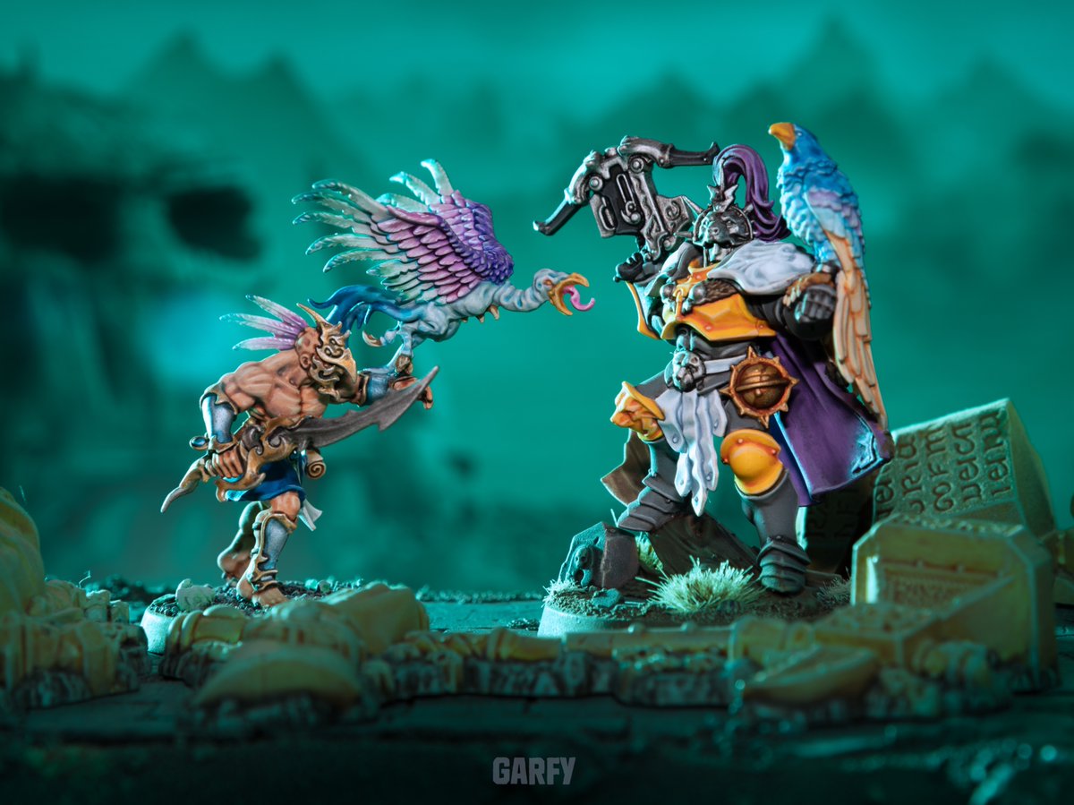 Finally finding my painting mojo again with this Kairic Acolyte armed with a Vulcharc. This is the start od a Warcry warband project that will expand into a Spearhead.