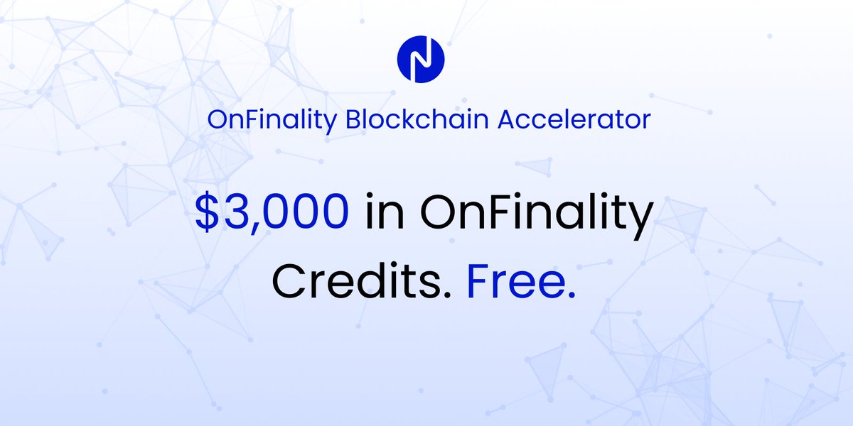 OnFinality's tweet image. Applications are open! 🚀   

Get $3,000 in infrastructure credits and personalized engineering support with the OnFinality Blockchain Accelerator. 

Scale your blockchain network faster  

👉 Apply now: blog.onfinality.io/onfinality-blo…