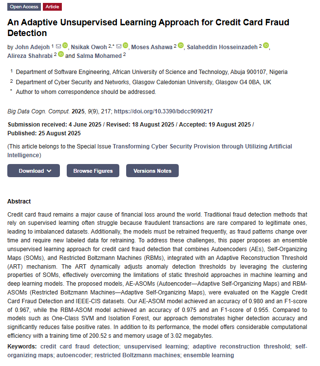 BDCC_MDPI's tweet image. ✨ New Publication #Credit_Card_Fraud #unsupervised_learning
📝 An Adaptive Unsupervised Learning Approach for Credit Card Fraud Detection
The full text is available here
mdpi.com/2504-2289/9/9/…
#adaptive_reconstruction_threshold
#autoencoder
#restricted_Boltzmann_machines