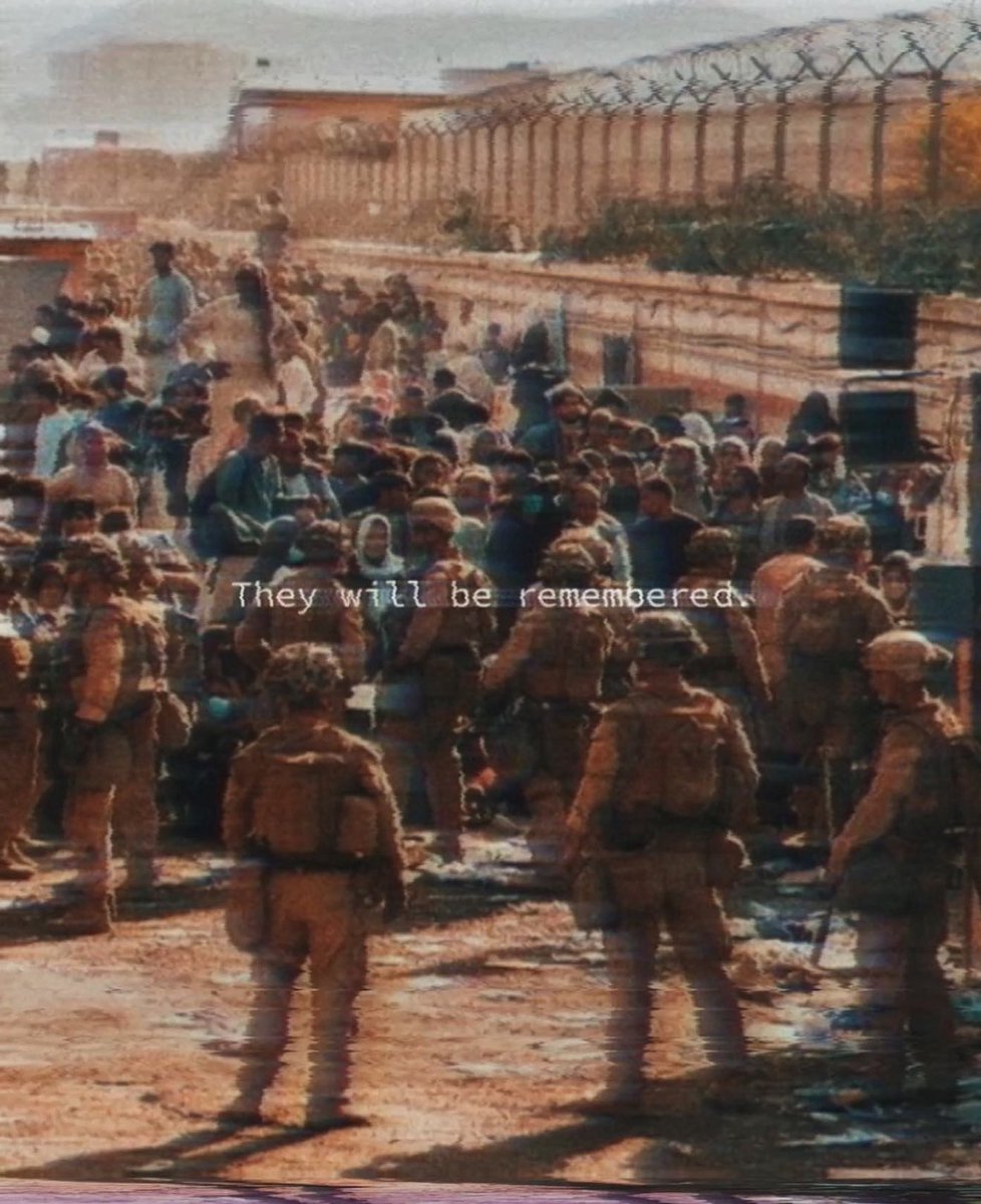 Kagan_M_Dunlap's tweet image. 📺: The 4 year anniversary of the attack on Abbey Gate at Hamid Kharzai International Airport.

Do me a favor today, take a moment to remember the following 13 people who lost their lives at Abbey Gate 4 years ago. Just take 5 minutes and say their names out loud so they are not…