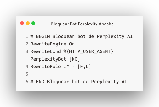 fernandot's tweet photo. El bot de @perplexity_ai  tirando webs #WordPress por consultas masivas
#estapasando 

Si te ocurre puedes bloquearlo añadiendo esto a .htaccess de Apache: https://t.co/kp7pEJI7ua