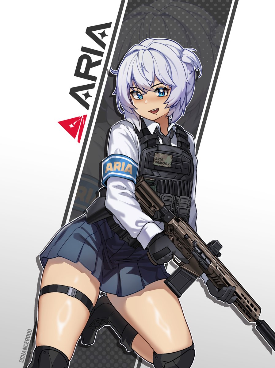 This character is a vtuber "ARIA" that I watched before

這張圖是vtuber "ARIA" 的二創，一個我很喜歡的軍武雜談創作者🥳
#aria_armory #Vtubers