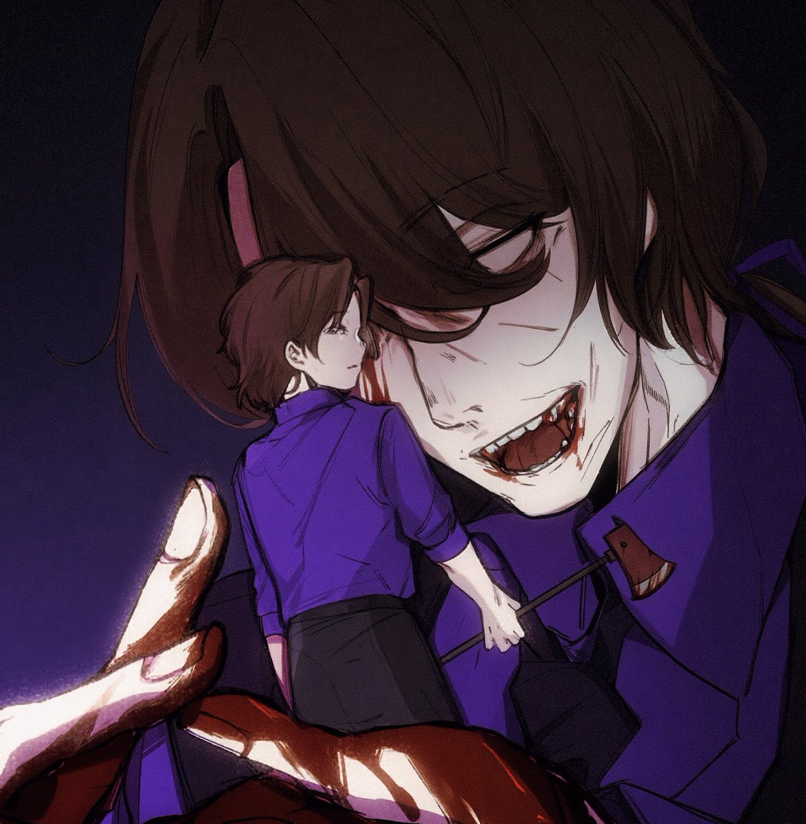 beizeyuanyang's tweet photo. #aftoncest #WilliamAton
#MichaelAfton #FNAF 
“我不会离开你，我会爱你到整个宇宙都消亡。”
FNaF父子组（William*Michael）
@唐幽洛 给唐老师《Neurotic》的repo！

联想到Michael最后搭上了手就像是让William彻底掌控了起来，所以构想了掌心小迈的样子，多谢款待…… https://t.co/7Zi5RQyzC0