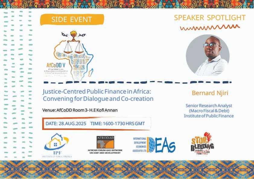 Bernard Njiri who is an adept economist with great experience in macroeconomic analysis, public finance, debt sustainability, and economic policy dialogue.