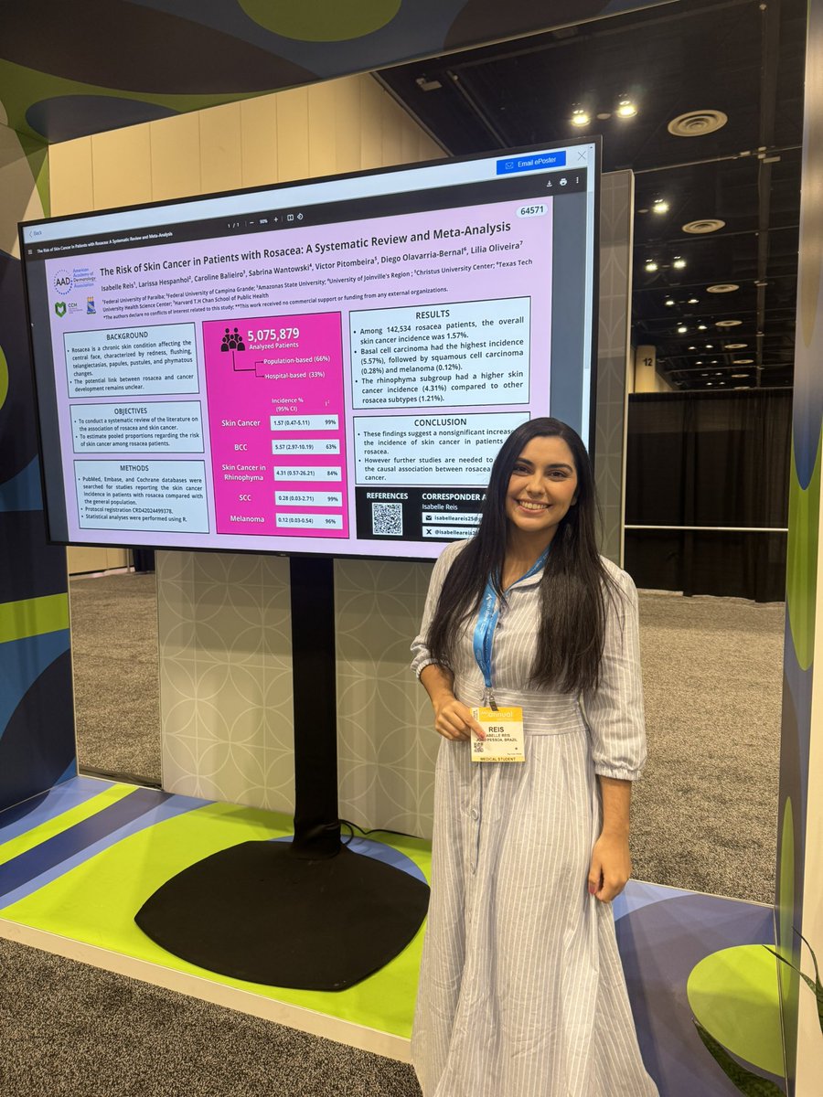 Isabelle Reis (@isabelleareis25) on Twitter photo When your dreams are not “one day” anymore, but become “day one”!
This year I presented 2 abstracts at the American Academy of Dermatology Meeting #AAD2025, in Orlando - FL!
I couldn’t do it if it hadn’t been for <a href="/metaacademy_ofc/">Meta Analysis Academy</a> ❤️ I’m so happy to be part of this team! When your dreams are not “one day” anymore, but become “day one”!
This year I presented 2 abstracts at the American Academy of Dermatology Meeting #AAD2025, in Orlando - FL!
I couldn’t do it if it hadn’t been for <a href="/metaacademy_ofc/">Meta Analysis Academy</a> ❤️ I’m so happy to be part of this team!