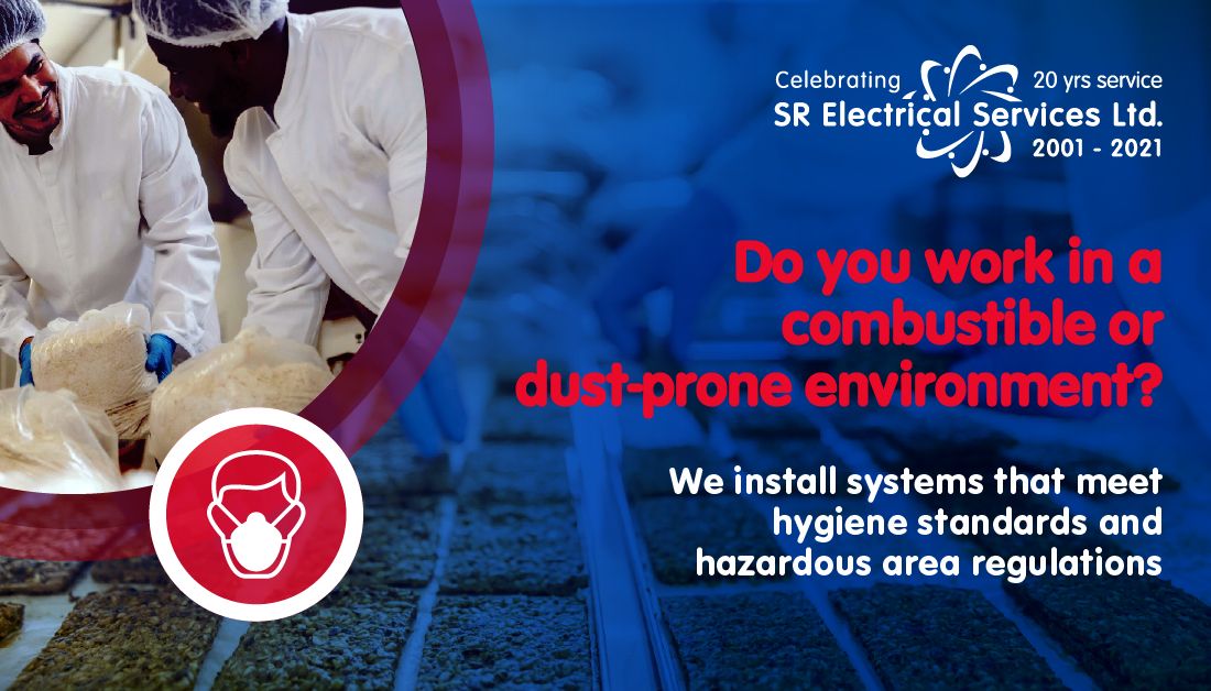 srelectrical2's tweet image. From ingredient transfer areas to oil-based processing lines, our CompEx-certified engineers install systems that meet regulations, including:

✔️ ATEX-compliant lighting and cabling
✔️ Hazardous area containment systems
✔️ PPM setups

Contact us: tinyurl.com/5x28vajm